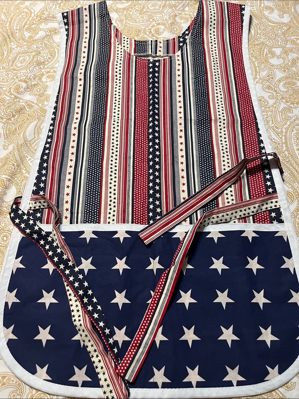 Sleeveless Stars & Stripes Tank Top in Red, White & Blue